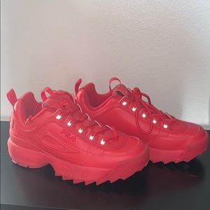 Red Fila Big Bottoms
